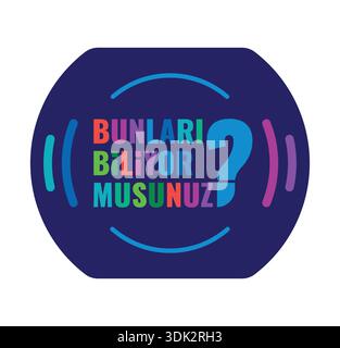 bunlar biliyor musun. dark blue background did you now Stock Vector