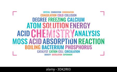 chemistry terms on a white background Stock Vector