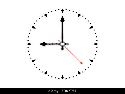 clock concept on white background. Clock interface with arrow sign. analog clock symbol Stock Vector