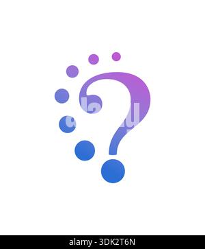 circles and question mark. question mark concept Stock Vector