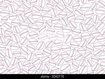 coffee beans background. contour coffee beans background. Stock Vector
