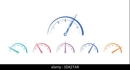color indicators on a white background. indicator symbols. Stock Vector