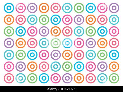 colored circles on a white background. colorful circles pattern Stock Vector