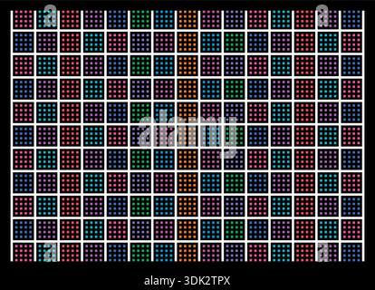 colored squares and white grid. colored squares background. Stock Vector