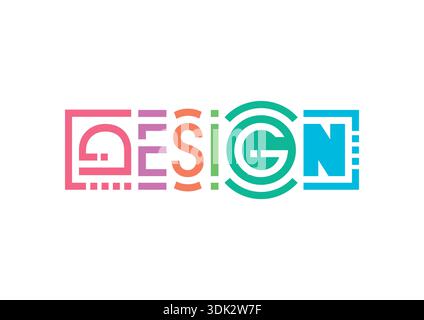 colorful logo design. design concept. design concept for business, education world. Stock Vector