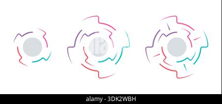 colored wheels on a white background. wheel  design Stock Vector