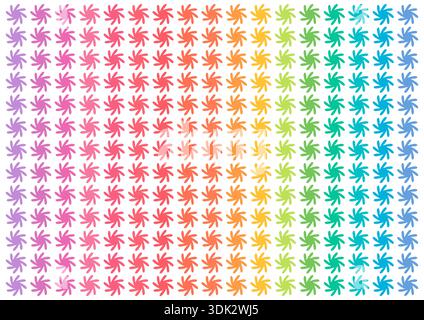 colorful cogs pattern on white background. colorful propeller pattern. geometric background for business Stock Vector