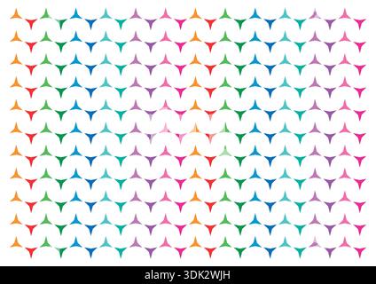 colorful three-pointed star pattern. star pattern background. Stock Vector