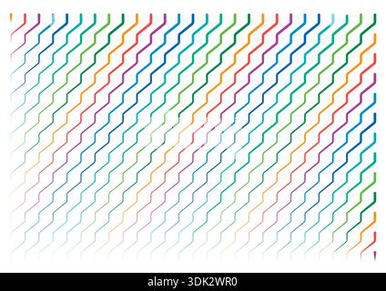 colorful zig zag background. linear geometric background. Stock Vector