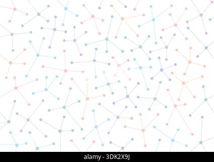 colorful molecule symbols. mixed molecule symbols. molecules background for education, science world Stock Vector