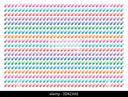 colorful medicine capsules in white background. colorful capsule background Stock Vector