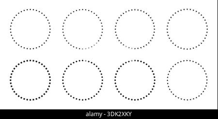 different shapes around circle. vector circle patterns. different circle shapes Stock Vector