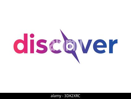 compass and discover logo. gradient discover concept. Stock Vector