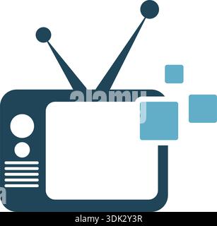 Modern smart tv icon design Stock Vector