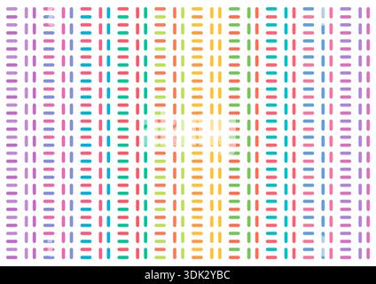dashed line background. colored lines on a white background Stock Vector