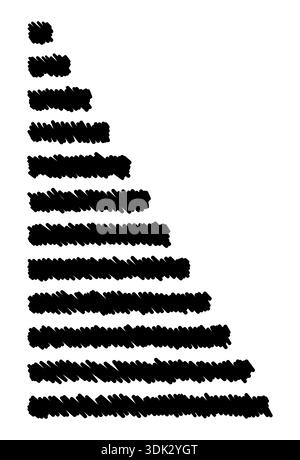 different sizes of doodles on a white background. Stock Vector