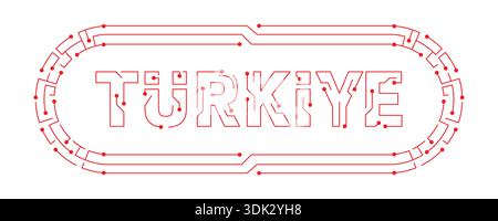 digitalization and the word digital turkey. innovation and turkey. Stock Vector
