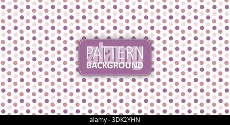 Soft Pink and Purple Polka Dot Pattern with Pastel Circular Dots Stock Vector