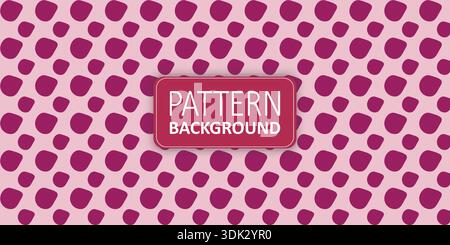 Pink Abstract Dot Pattern with Irregular Rounded Shapes Stock Vector