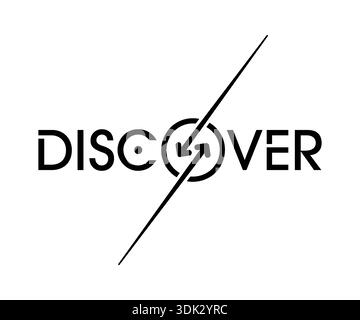 discover logo. arrow signs and discover concept. Discover concept for education, business world. Stock Vector