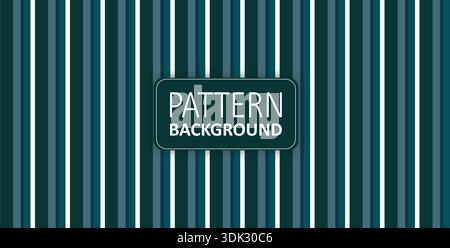 Dark Teal Vertical Stripe Pattern Background with Repeating Linear Bands Stock Vector