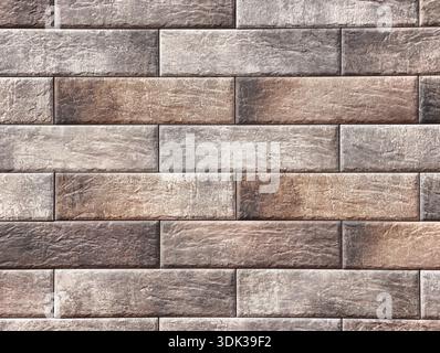 Gray Brick Wall Texture Horizontal Masonry Pattern High Resolution Neutral Architecture Desktop Wallpaper Background Photography. Stock Photo