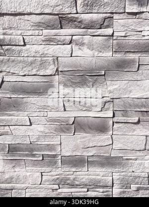 White Stone Wall Texture Modern Stacked Brick Pattern High Resolution Vertical Wallpaper Background Photography Stock Photo