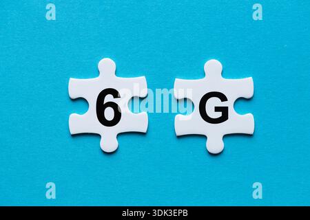 6G network. Digital concept. Technological development. New generation of mobile cellular communication. close up Stock Photo