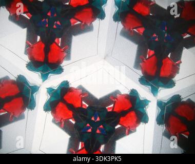 Colorful background formed within a kaleidoscope, Pattern 2 Stock Photo