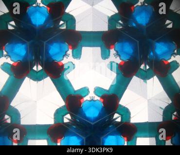 Colorful background formed within a kaleidoscope, Pattern 5 Stock Photo