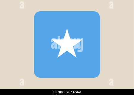 Somalia National Flag Flat Icon Vector Design Representing Patriotism and Country Identity with a Clean, Modern Style.. Stock Vector
