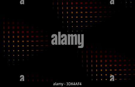 Black background with abstract red and yellow halftone. Vector illustration Stock Vector