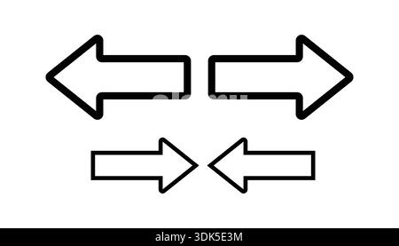Directional Arrows Set Showing Backward and Forward Flow With Directional Sequence Icons Stock Vector