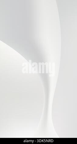White and grey abstract wave background with smooth fluid silk curves and elegant soft gradients for modern minimalist design Stock Vector