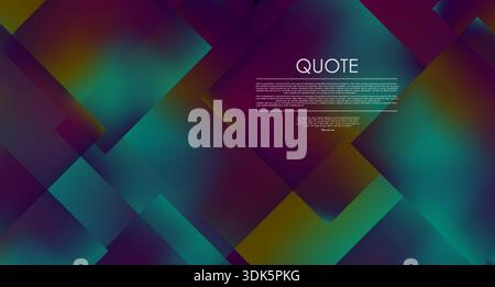 Holographic dark foil gradient squares blurred texture abstract background. Vector art colorful geometric design Stock Vector