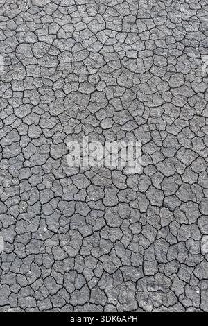 Texture of dry, cracked earth. Drought, soil erosion, global warming, climate change, cracked soil during the dry season. Poor environmental concept. Stock Photo