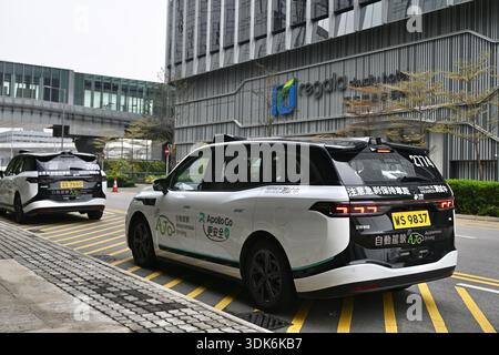A general view showing the autonomous driving cars of China carmaker ...