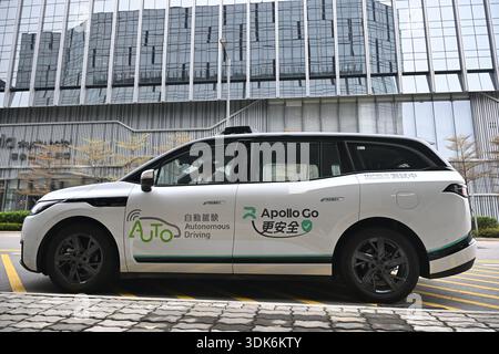 A general view showing the autonomous driving cars of China carmaker ...