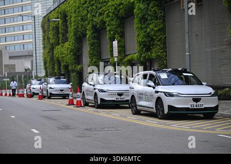 A general view showing the autonomous driving cars of China carmaker ...