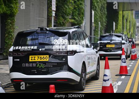 A general view showing the autonomous driving cars of China carmaker ...