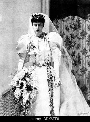 lady edith's wedding dress edith Black and White Stock Photos & Images girls handmade dress