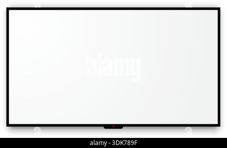 Realistic tv icon in mockup style. Television vector illustration on isolated background. Display monitor sign business concept. Stock Vector