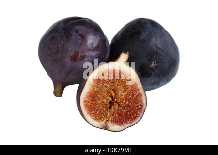 Black fig isolated on white background Stock Photo