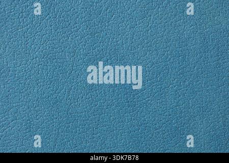 Full Frame Texture of Blue Synthetic Material: Close-up of a Patterned Faux Leather Surface with Consistent Grained Detail and Cool Azure Tones Stock Photo