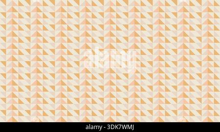 A seamless, organic geometric pattern with half triangles in a retro mid century modern style. Uses warm beige, peach, and orange colors. Ideal for fa Stock Vector