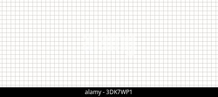 Thin line checkered seamless pattern. Minimalist white paper texture featuring a beige square grid pattern. Perfect for notes, education, or as a clea Stock Vector