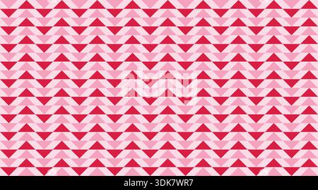 A seamless red and pink geometric triangle pattern. The repeating motif creates an abstract, modern backdrop ideal for fabric, wallpaper, or love them Stock Vector