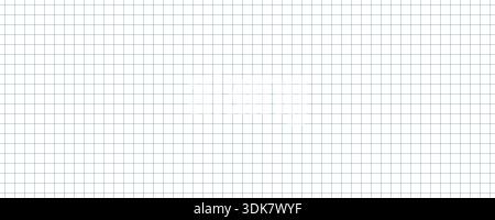 A seamless white graph or grid paper background with blue lines. Thin line checkered infinity pattern or texture. Ideal for math, engineering, design, Stock Vector