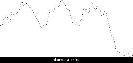 Arrow path line chart representing continuous data flow. Stock Vector