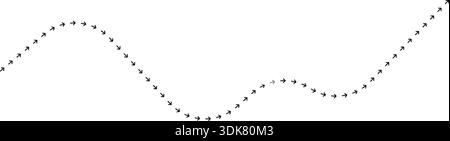 Arrow path line chart representing market movement along a path. Stock Vector